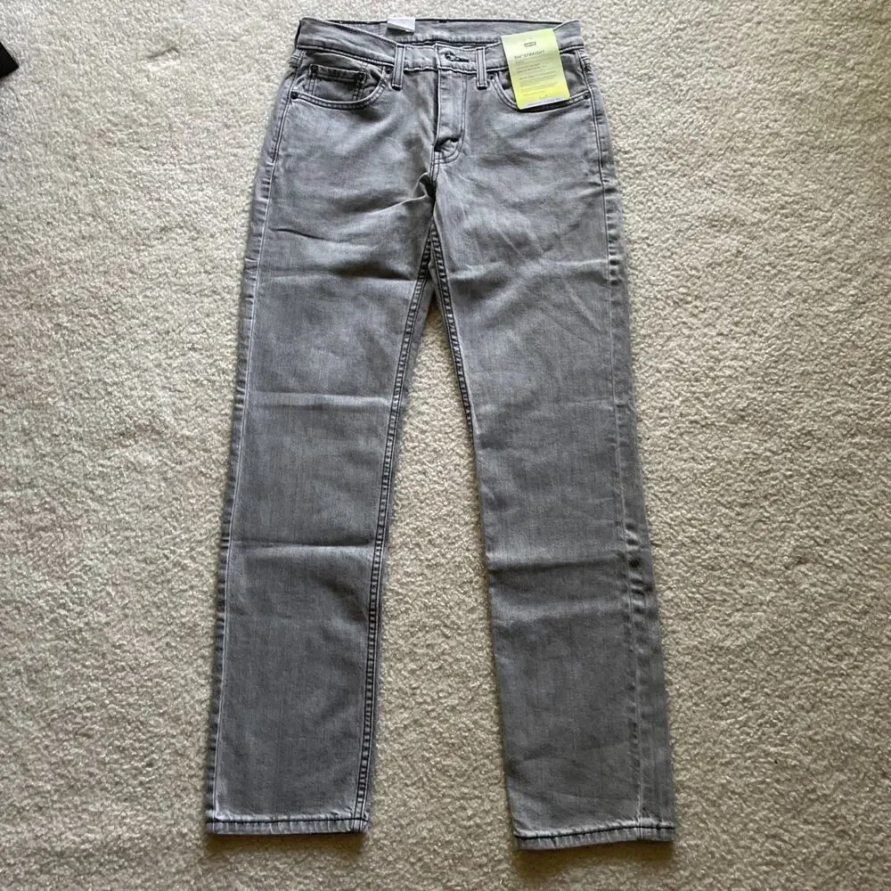 💛‎ Levis 514 Straight Jeans Mens 29x32 Gray NWT